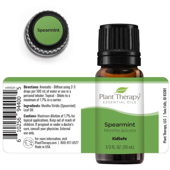 Spearmint Essential Oil Plant Therapy Organic - UNOPENED AS THE PICTURES SHOW - Picture 2 of 6